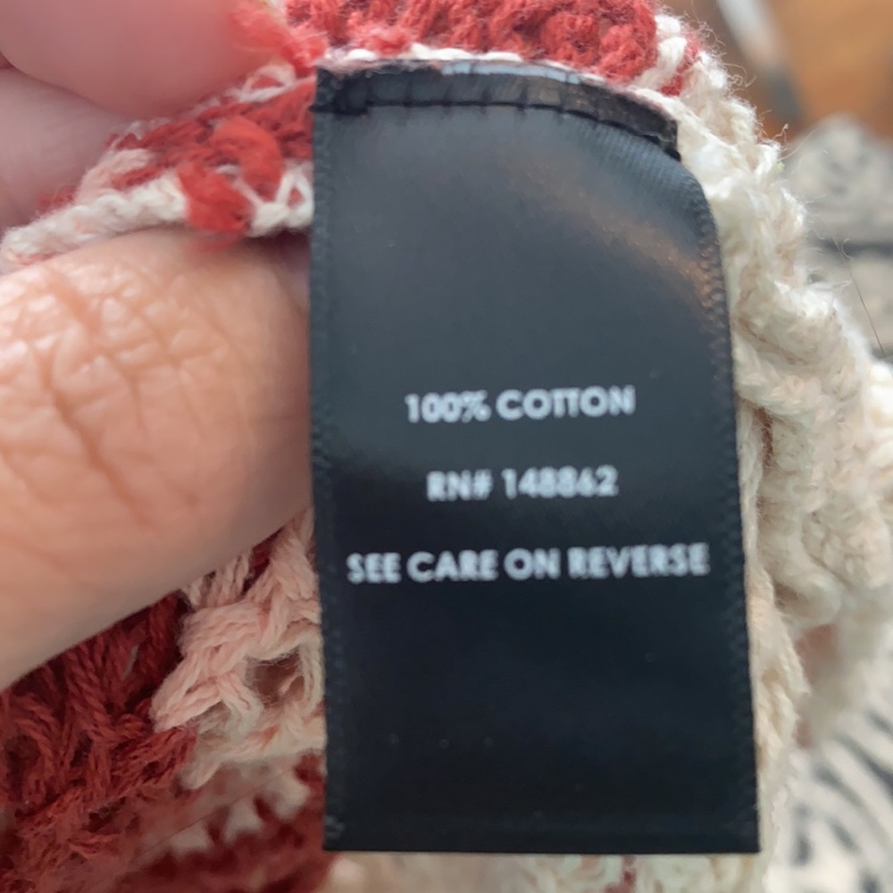 Torrid ivory multi striped crochet cardigan - Picture 7 of 8
